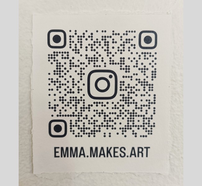 Scan Code to go to EMMA.MAKES.ART
